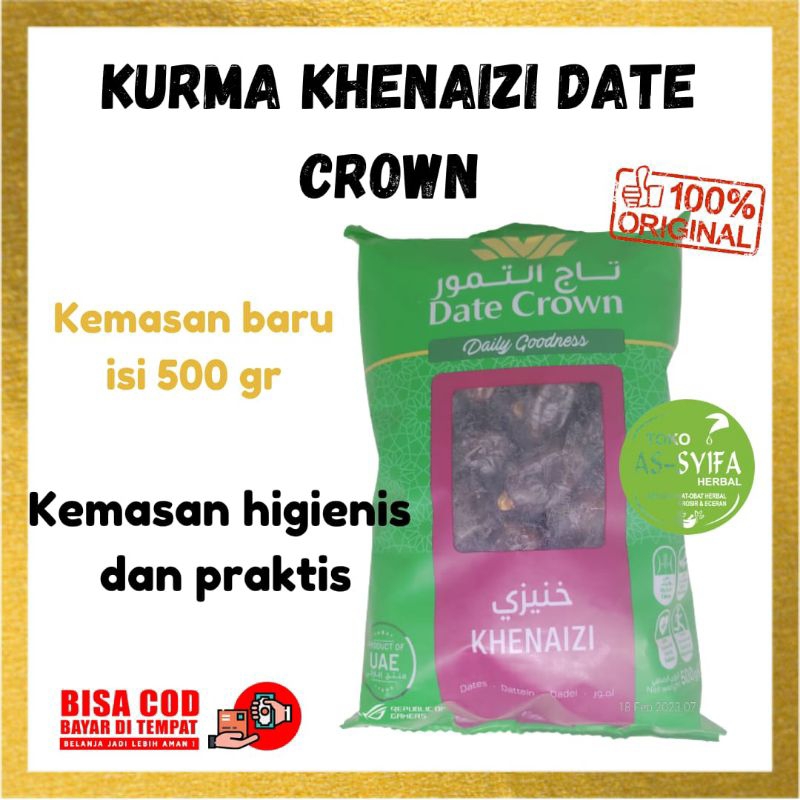 

Kurma Date Crown Khenaizi 500 gr Original Uni Emirat Arab Kemasan Baru