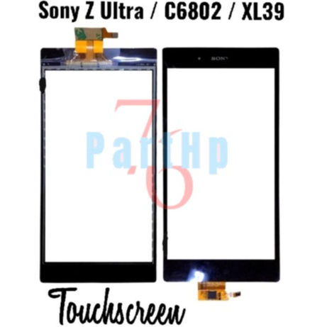 Touchscreen Layar Kaca Sentuh Sony Z Ultra - C6802 - XL39 - Layar - Hitam