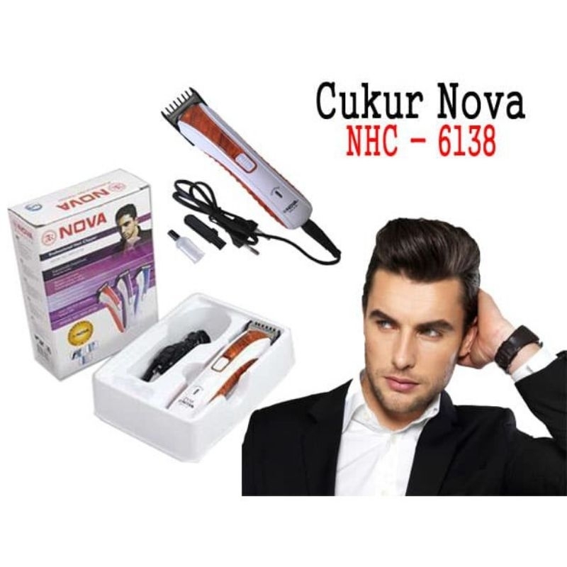 Alat Cukur Rambut Jenggot Nova 6138/Mesin Potong Rambut Jenggot Elektrik