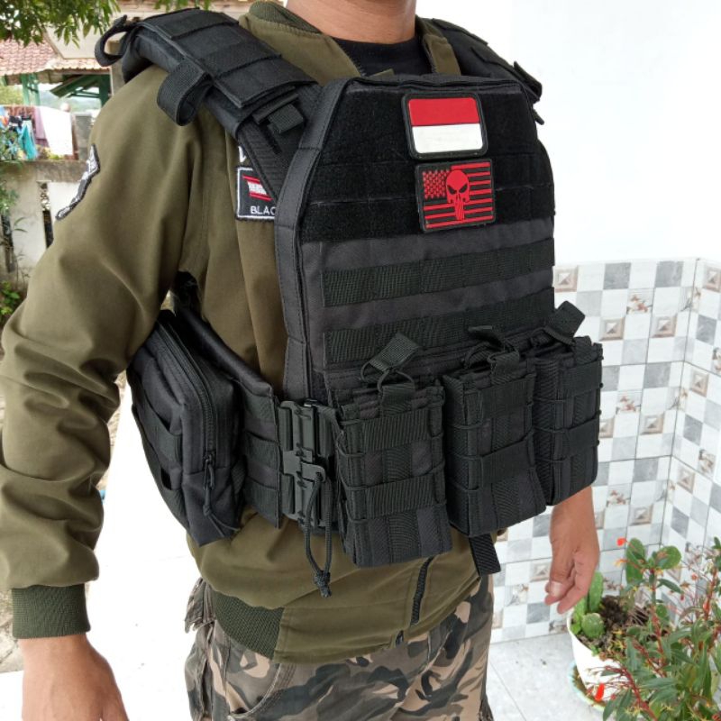 body vest black mamba / body vest militer / rompi brimob / rompi tni