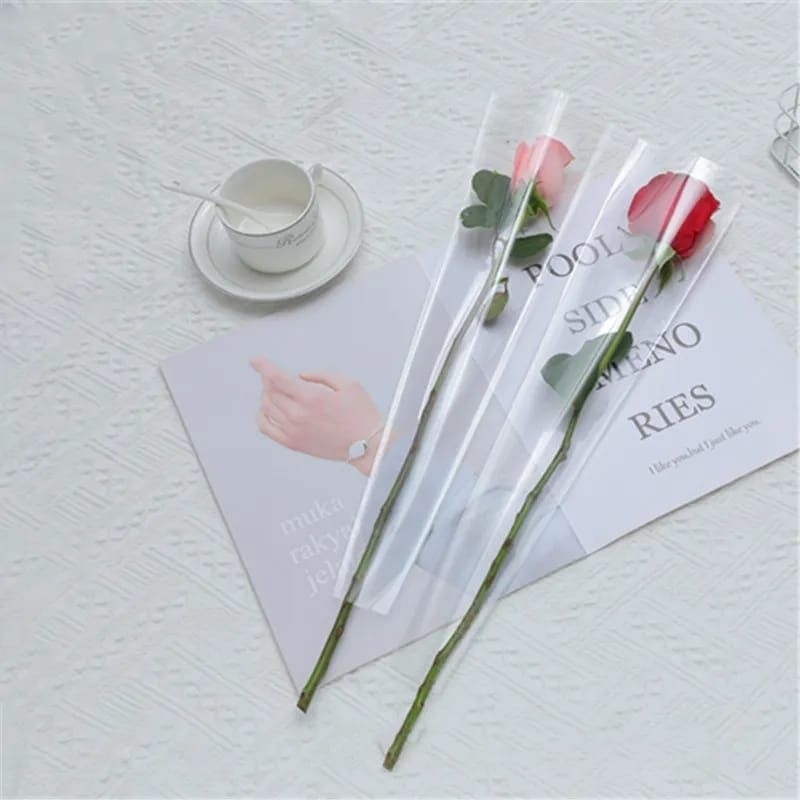 Wrapping plastik mini buket mawar single harga perpcs