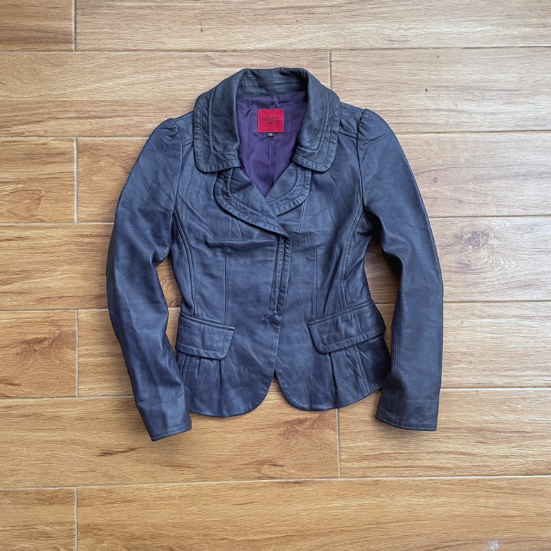 Jas kulit blazer kulit asli pl bekas preloved second preloved