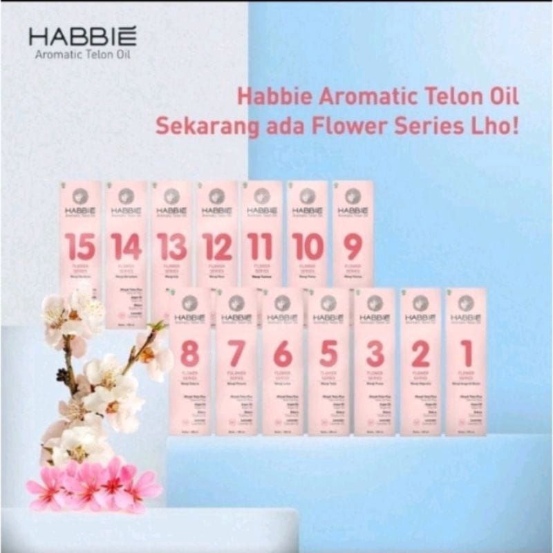 Habbie Aromatic Telon Oil Flower Series &amp; Tea Series - Minyak Telon Habbie