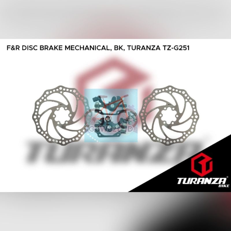 Kaliper Caliper Cakram Sepeda Mekanik Rotor 160mm Disc Brake Turanza TZ-G251 Lipat MTB Minion Gunung | High Quality