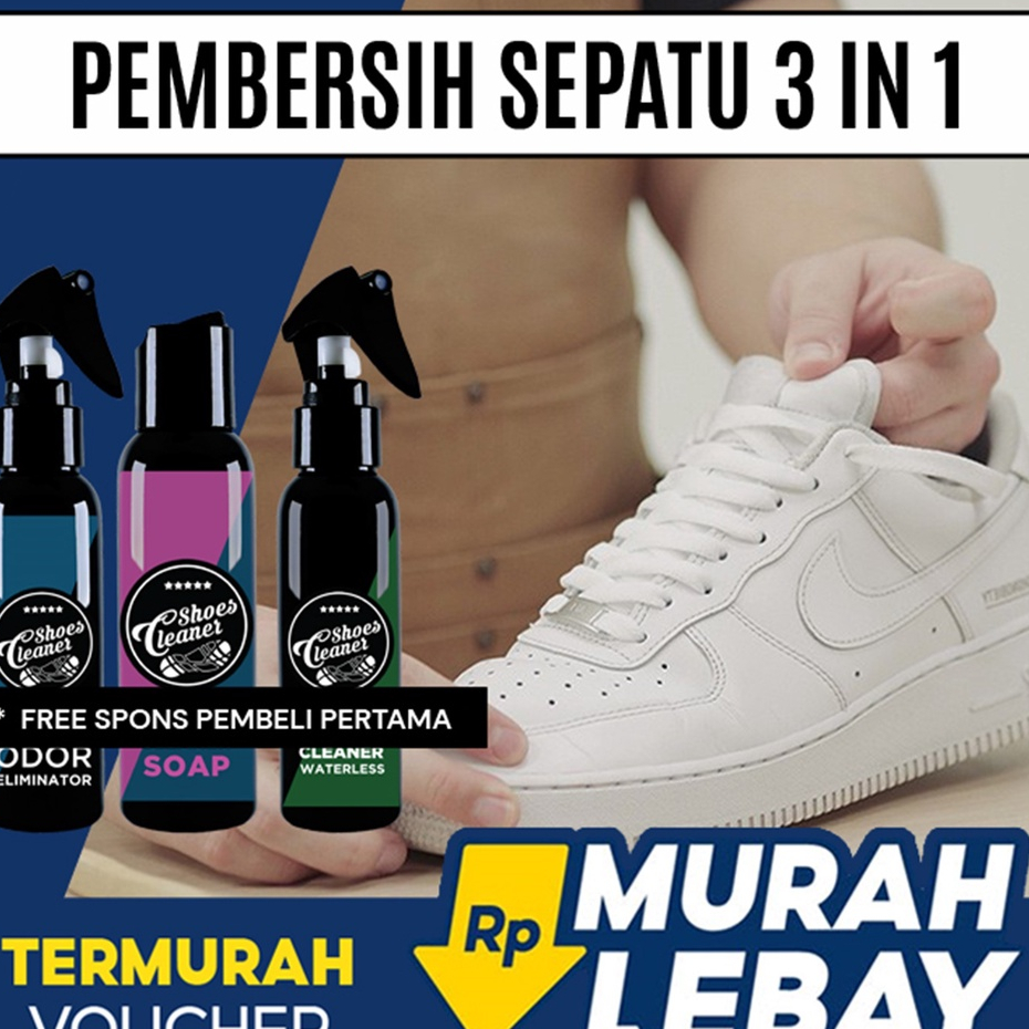 Pembersih Sepatu Cairan Sabun Cuci Sepatu Parfum Pewangi Sepatu Paket Lengkap Perawatan Sepatu