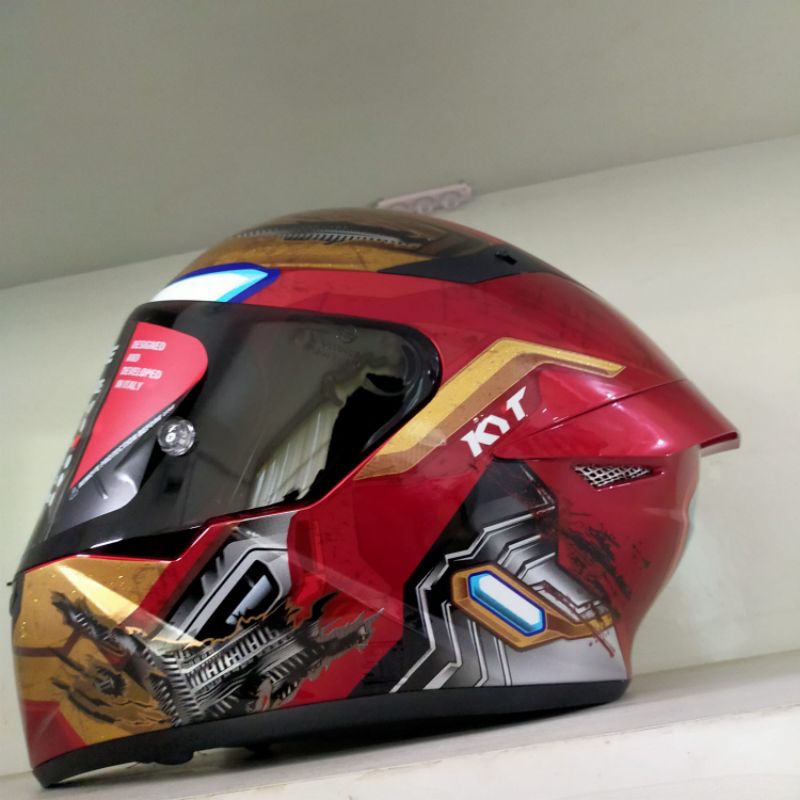 Helm Full Face KYT TT Course Marvel Iron Man