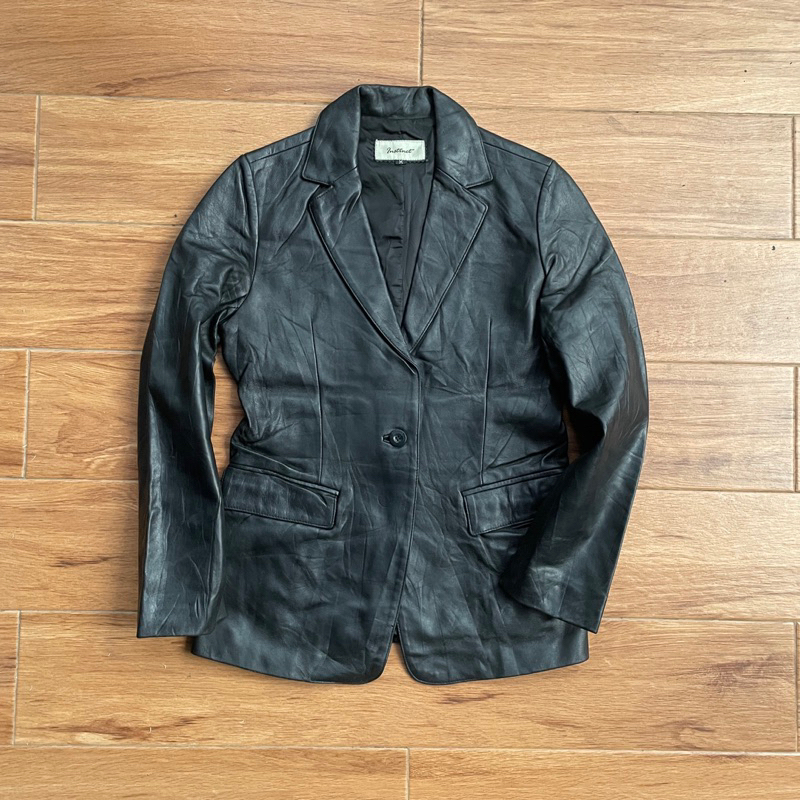 Jas kulit blazer kulit asli pl bekas preloved second preloved