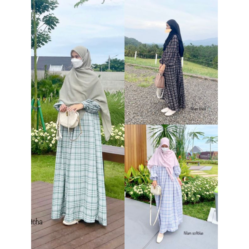 NILAM DRESS by LATASHA OUTFIT || Latasha Outfit Original || Gamis Premium || Gamis Cringkle || Gamis