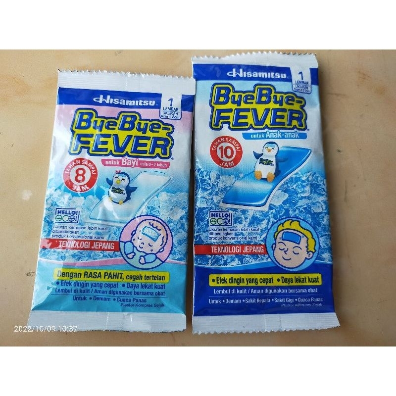 byebye fever 1 lembar untuk bayi/untuk anak