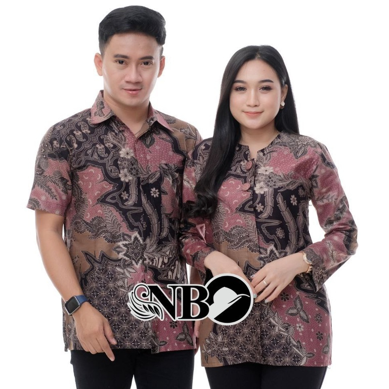 Batik Couple Modern Atasan Blouse Batik Kerja Wanita Kantor