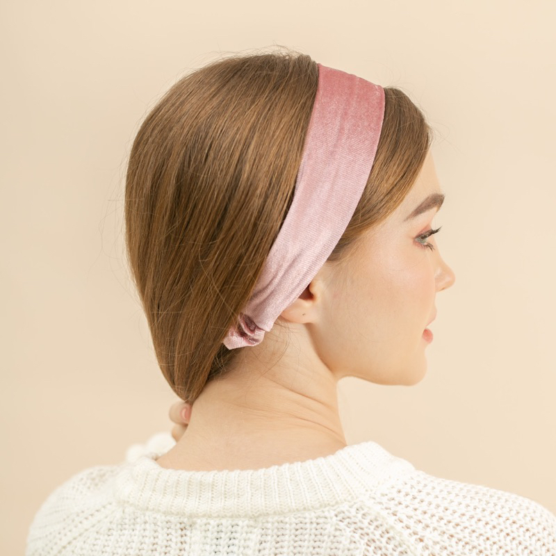 Papipu studio Bando karet velvet headband karet korea