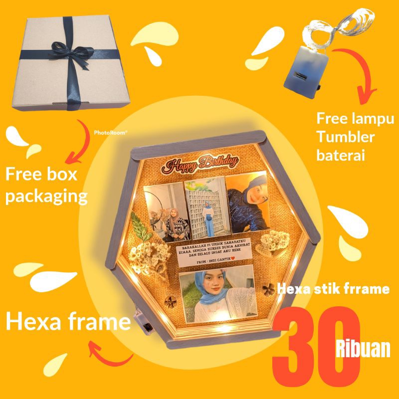 TERMURAH  1 hari jadi harga di bawah sudah termasuk Complete Package  HEXA flower in frame,HEXA stik