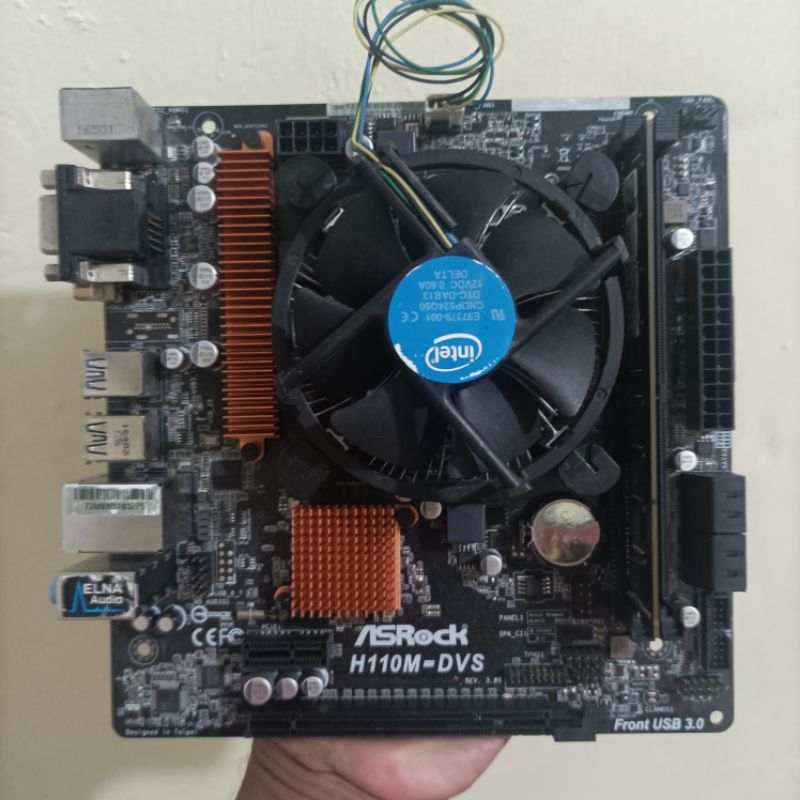 Paket Mobo Mainboard H110 with i5 6500 Fan