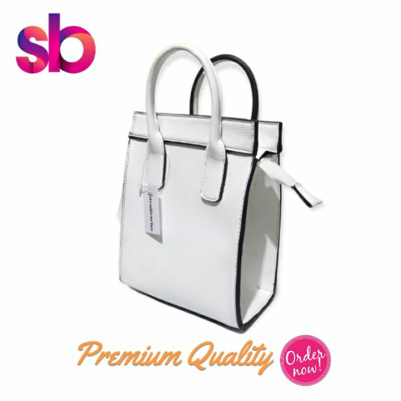Gracias Bag [White /Putih Gading] Tas HP Selempang Slingbag Premium Import Impor Wanita Cantik Perem