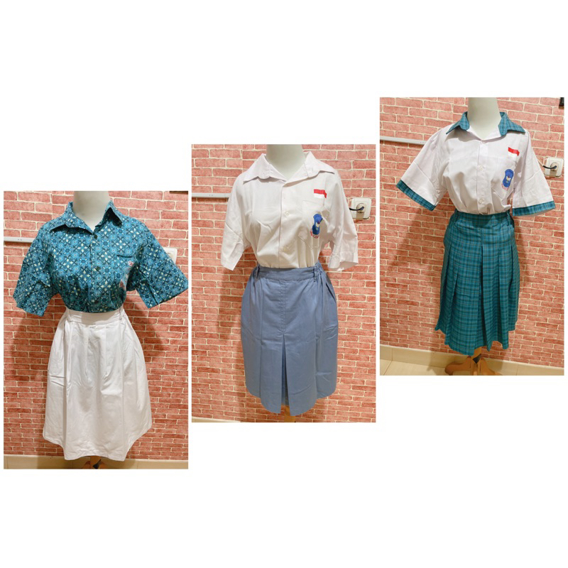 preloved seragam sekolah mahatma gandhi school/seragam sekolah bekas/seragam batik/seragam abu2/mura