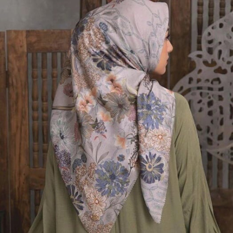 VOAL MOTIF segi empat hijab voal motif terbaru DENNAY KW PREMIUM murah harga grosir tepian laser cut rapit bahan premiun katun voal