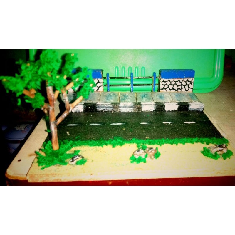 miniatur mentahan diorama jalan raya