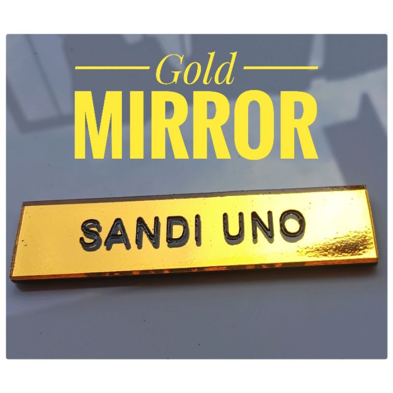 Mirror Name Tag Cemiti &amp; Magnet