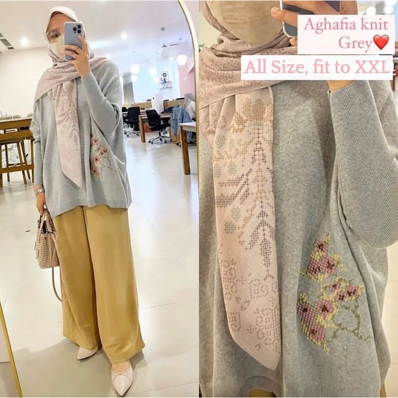 PRELOVED AGHAFIA KNIT GREY RIA MIRANDA