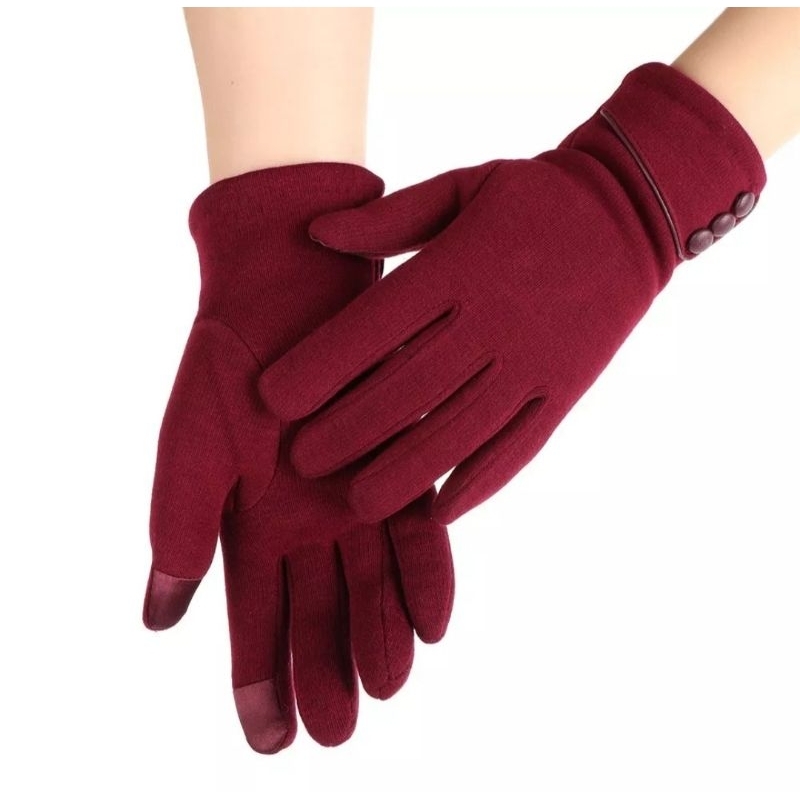 Sarung tangan motor Touch screen/winter gloves import korea kancing musim dingin cewek fashion