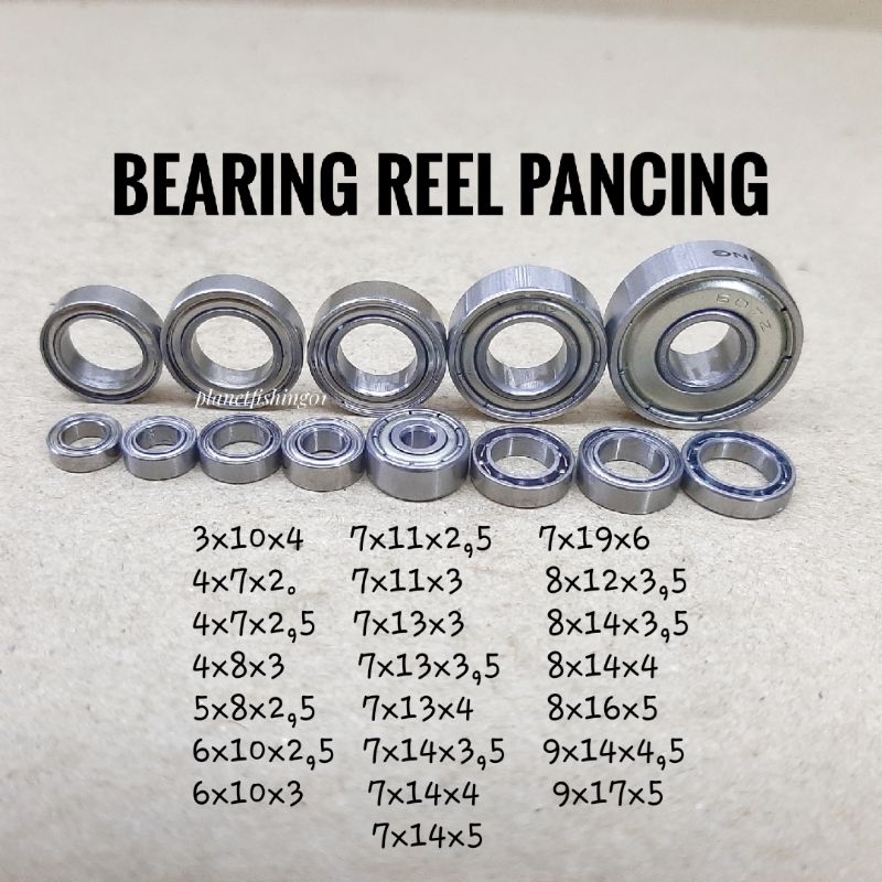 bearing reel pancing / bearing line roller / bearing pinion gear / bearing drive gear / klaher panci