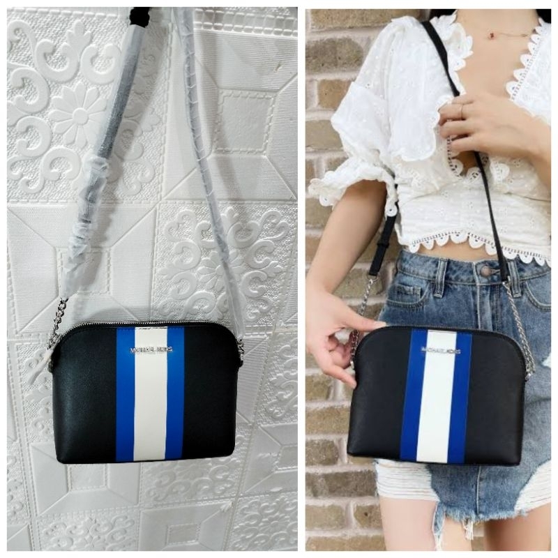 TAS WANITA BRANDED MK CINDY LARGE DOME BLACK MULTI