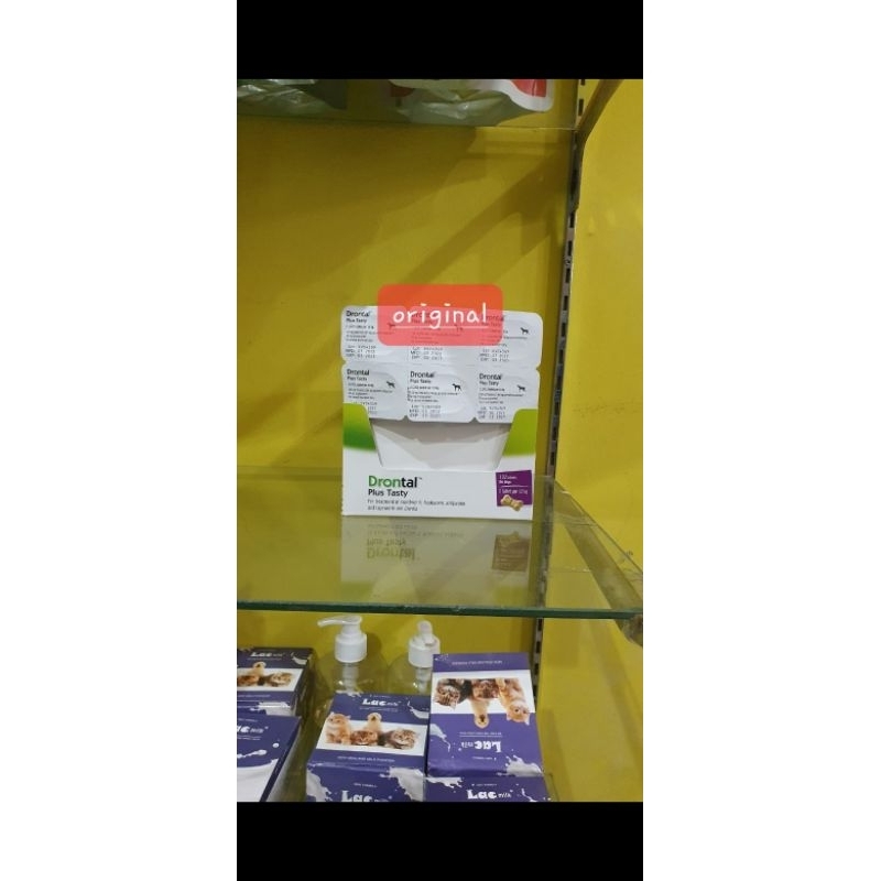 obat cacing drontal plus tasty dog 1box 102tbl