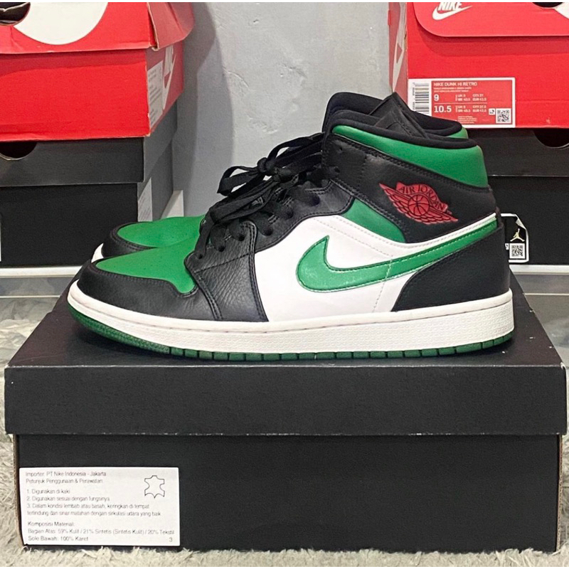 Nike Air Jordan 1 Mid Pine Green *100% Original