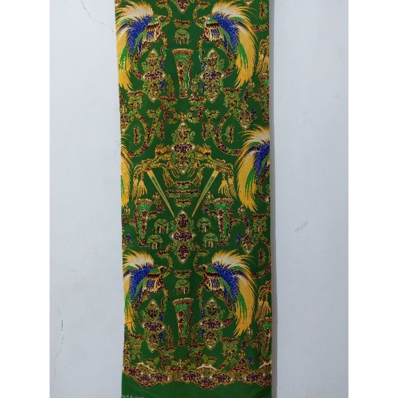 Kain Batik Semi Sutra Motif Papua 51110 Hijau