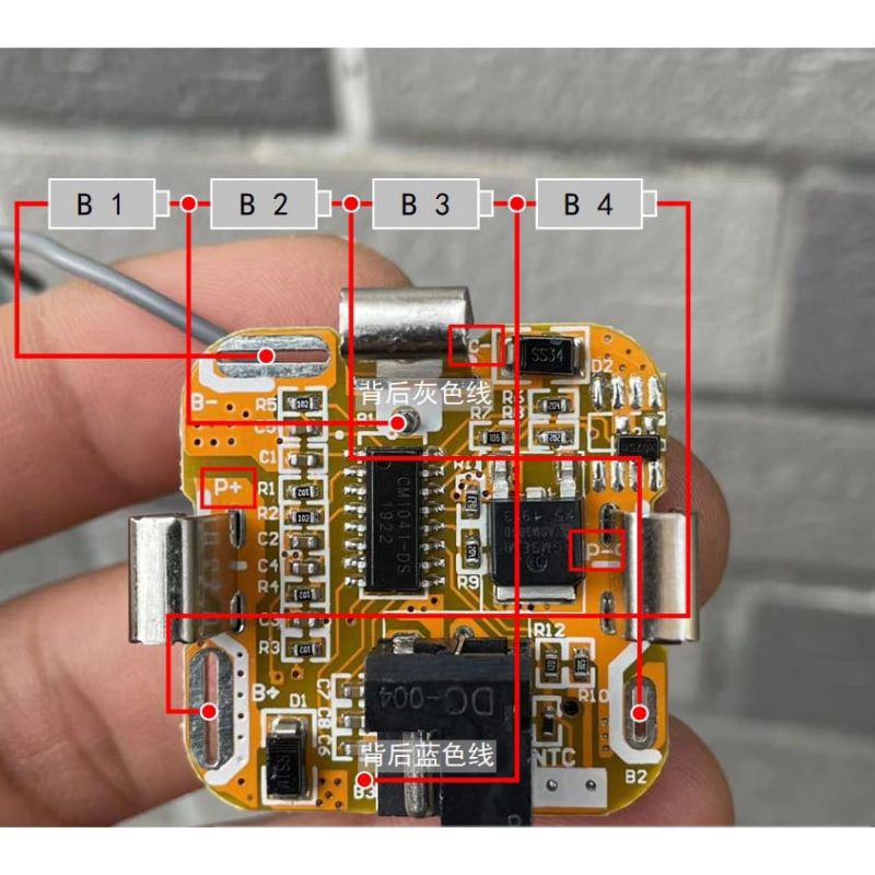 BMS BOR 16V Modul Bms 4s 16.8v Bor cordless drill Baterai Lithium 18650
