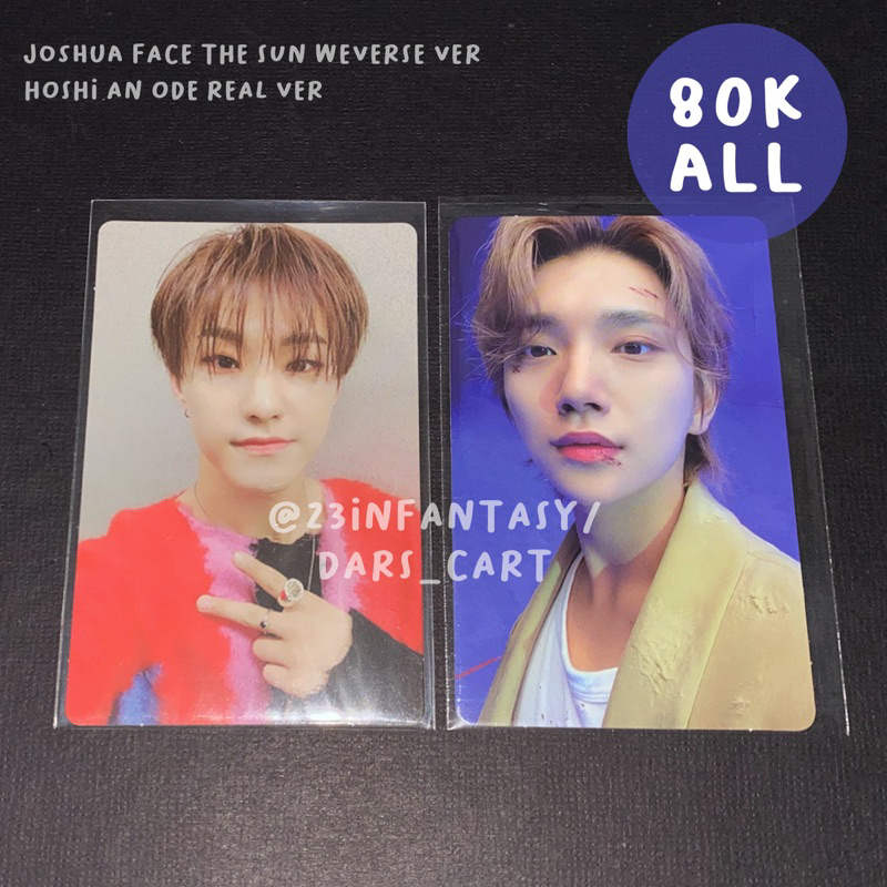 Joshua Face The Sun Weverse Ver & Hoshi An Ode Real Ver Seventeen Photocard