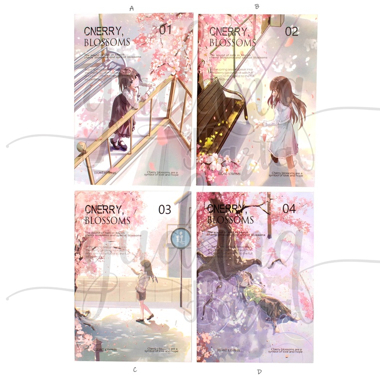 Notebook A5 Sakura Girl Buku Motif Cherry Blossoms Notepad Unik GH 308807