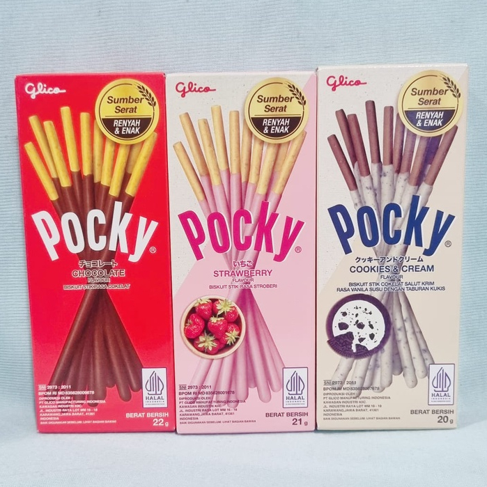 

Glico Pocky Mini Box Coklat / Stroberi / Cookies & Cream (1 Pack isi 10 Pcs)