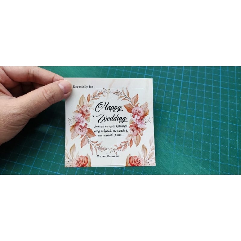 

sticker hampers kado happy wedding samawa 12 pcs