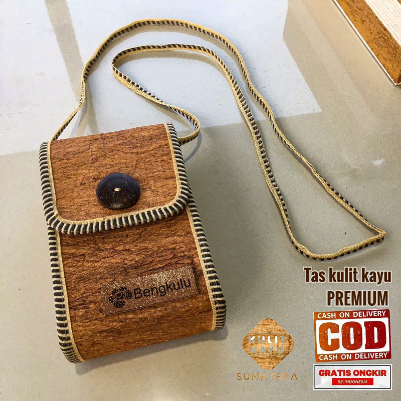Tas slempang Kulit Kayu Asli Premium Pria Wanita Sling bag unik kekinian pria wanita Sling bag Oleh 