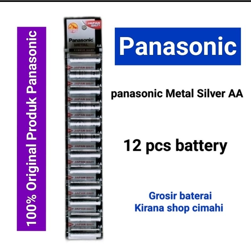 Batre AA Panasonic Metal Silver isi 12 pcs baterai Battery