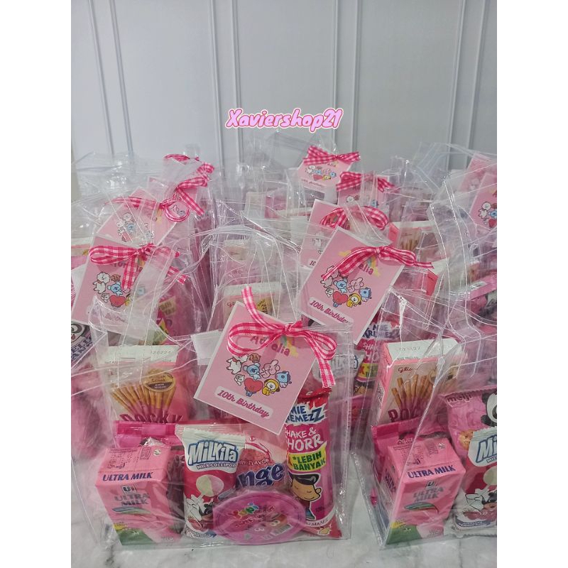 

NOB Paket Snack Tema Pink Premium Tas Mika (Free Card)