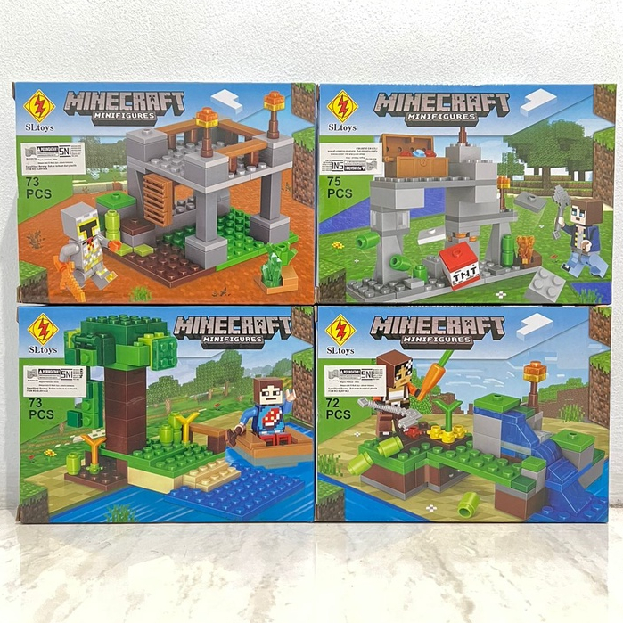 BRICKS SLTOYS MINECRAFT MINI FIGURES 89174 MAINAN EDUKASI ANAK MINE CRAFT