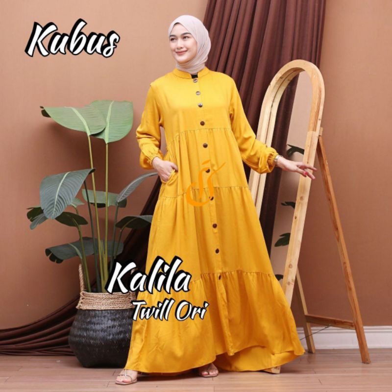Gamis Kalila Twill ORI Polos
