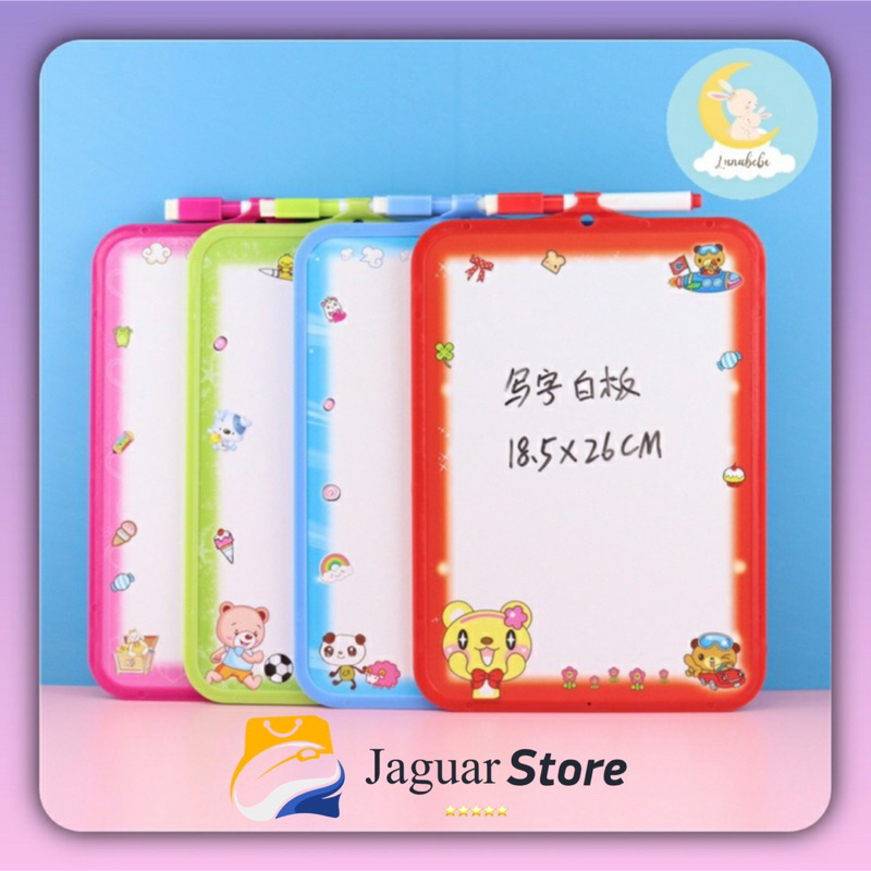 

Papan Tulis Mini 19x26cm / Colurful White Board / White Board Wipe and Clean Free Spidol Penghapus