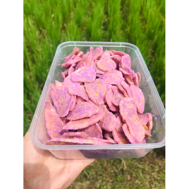 kripik pisang Rasa Taro