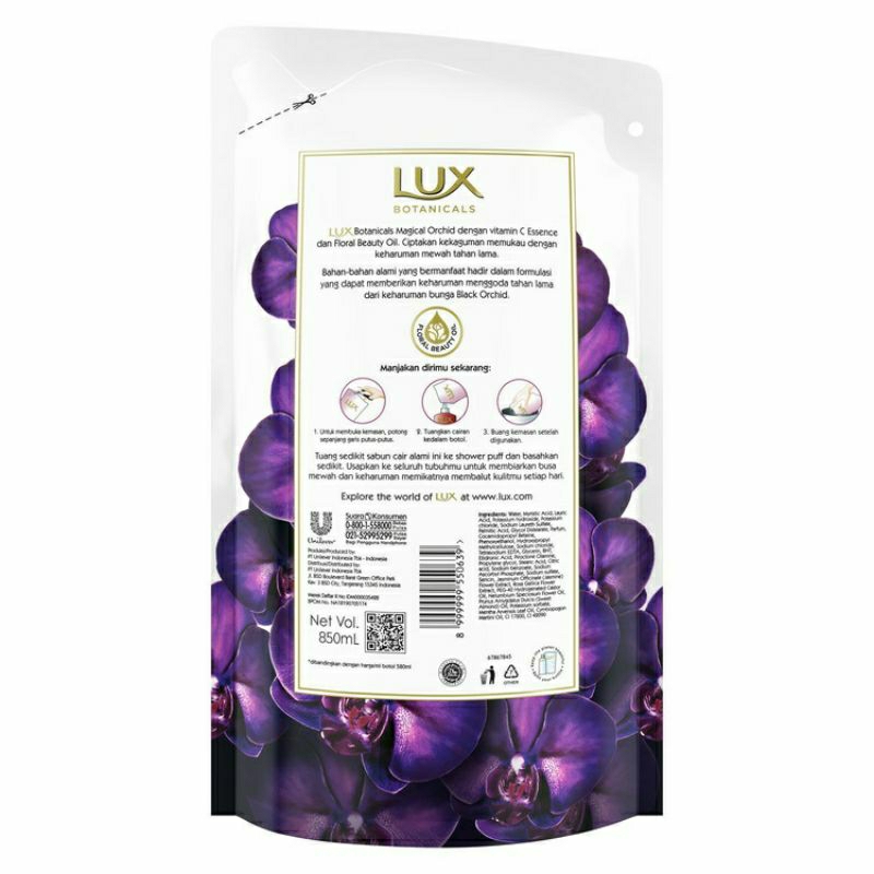 LUX BODY WAS 825ML