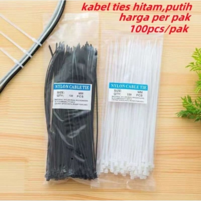 

Kabel Ties / Kabel Tis/ Cable Tie Hitam dan Putih ul 2,5x200mm - 20cm RRT