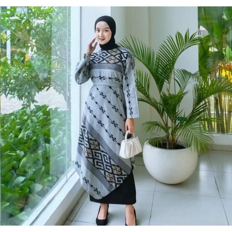 Dress Tenun Etnik - Tunik Tenun Ikat - Tunik Tenun Etnik