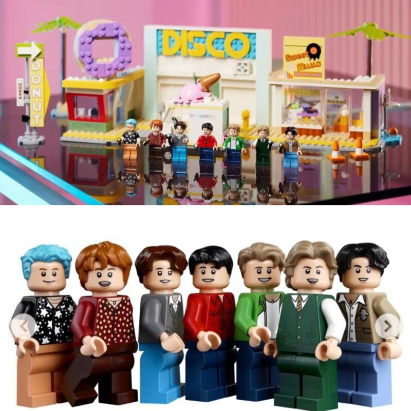 {BOOK} OFFICIAL BTS DYNAMITE LEGO SET FIGURE BTS LEGO BRICK DOLL PAJANGAN BONEKA BT21 FIGURE