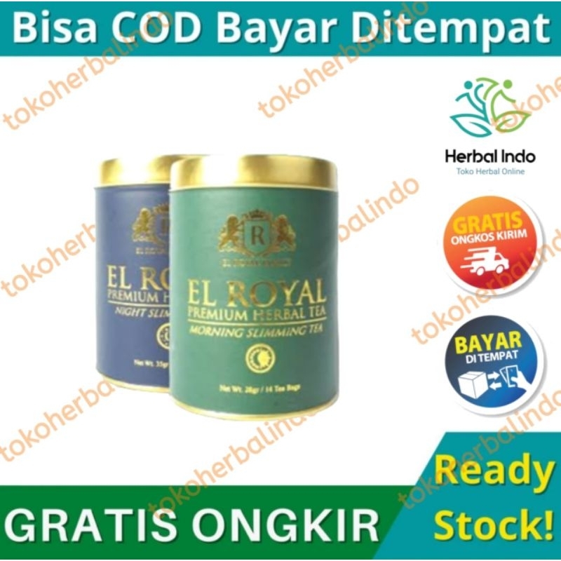 El Royal Premium Tea / Teh Pelangsing Siang & Malam (1 paket) - BPOM 100% ORIGINAL