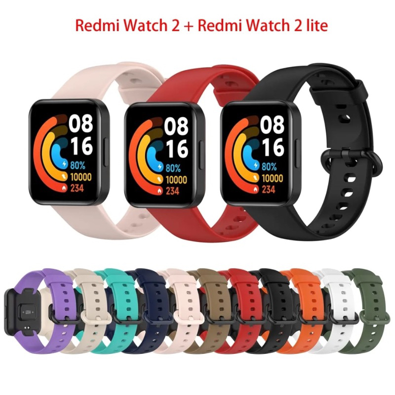 Strap Silicone Xiaomi Mi watch lite Redmi Watch 2 Lite tali jam Sport rubber