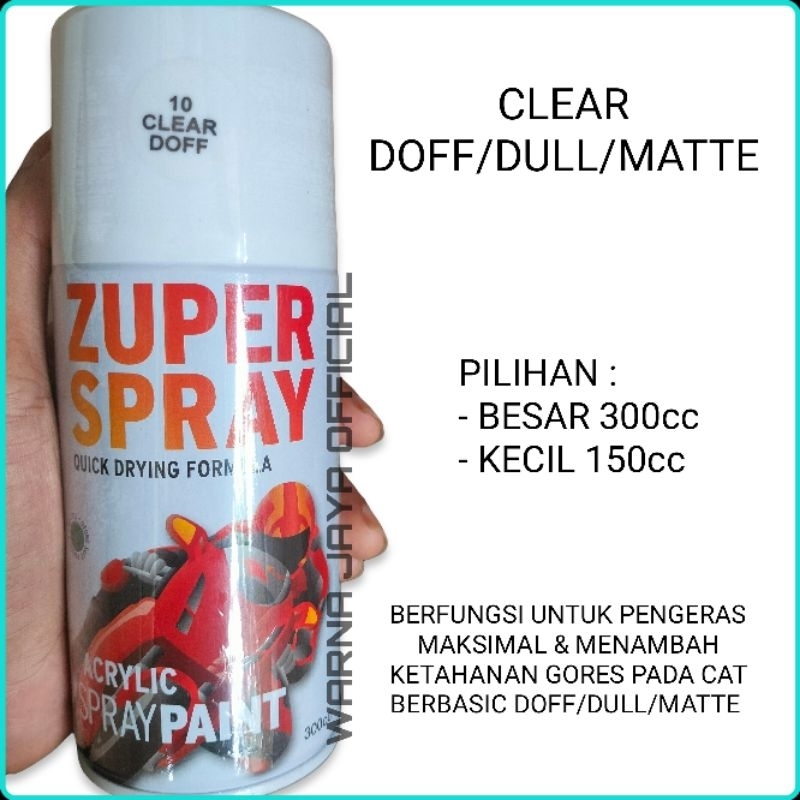 CLEAR DOFF - Cat Kaleng Semprot Pilok Pylox Piloc Zuper Spray Clear Vernis Doff Klir Pernis Doff Dop