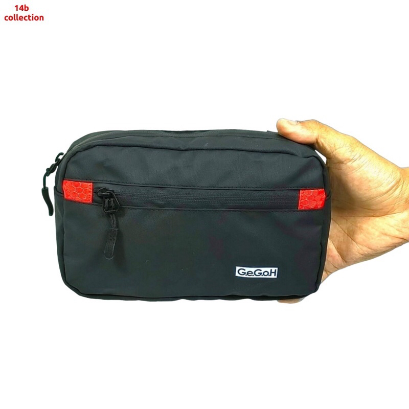Tas Selempang Pria List merah tas hp cowok tas dompet laki laki tas multifungsi