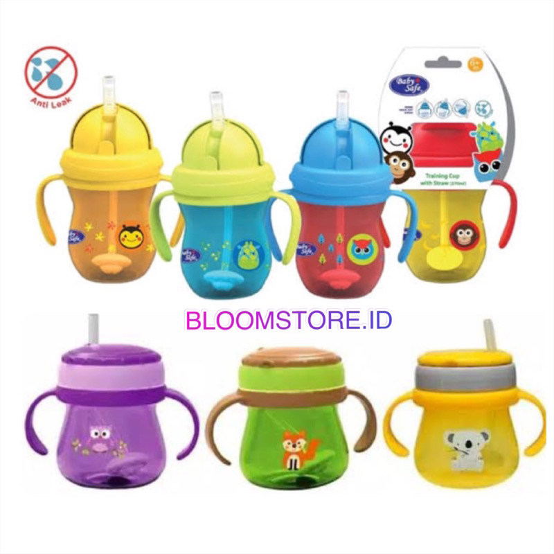 BABY SAFE Babysafe Weighted Sipper Straw Cup Botol Minum Sedotan Anak dgn Pemberat Bandul 250 300 ML 250ML 300ML BabySafe JP019 FS405 SK019 JP SK 019